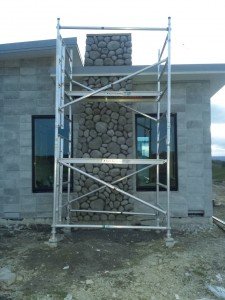 The finished chimney for the gas fire